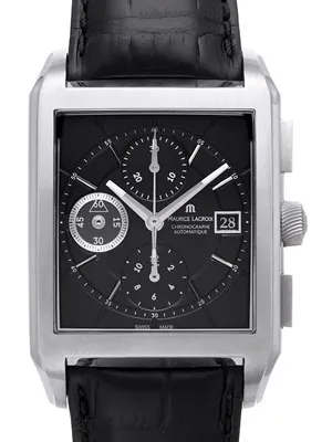 モーリスラクロア ポントス レクタンギュラー クロノグラフ PT6197-SS001-330 ブラック