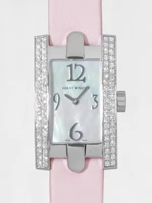 ハリーウィンストン HARRYWINSTON レディ・アヴェニュー 310/LMWL.M/D2.2 WG/ピンクサテン　ケース2重・裏ぶたダイヤ ホワイトシェル