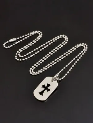 クロムハーツ DOG SML-CO CH CROSS S シルバーネックレス CHDT-008