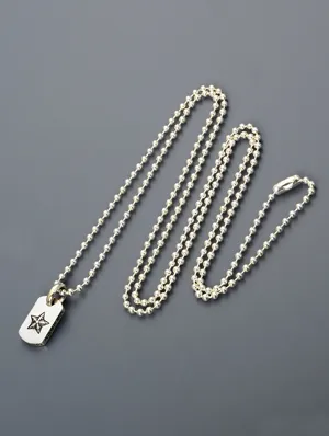 クロムハーツ DOG TINY-STAR SLV シルバーネックレス CHDT-032
