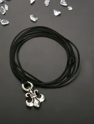 クロムハーツ CHARM BS FLEUR SLV シルバーネックレス CHC-002