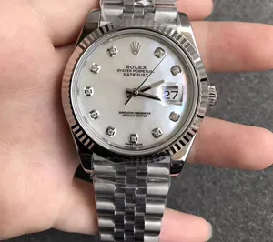NOOB製 ロレックス デイトジャスト41mm Ref.126234NG ホワイトシェル10Pダイヤ