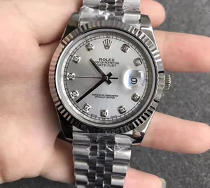 NOOB製 ロレックス デイトジャスト41mm Ref.116234G シルバー10Pダイヤ
