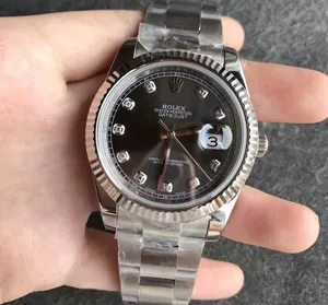 NOOB製 ロレックス デイトジャスト41mm Ref.126334G ダークロジウム10Pダイヤ