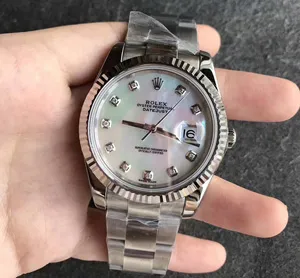 NOOB製 ロレックス デイトジャスト41mm Ref.126234NG ホワイトシェル10Pダイヤ