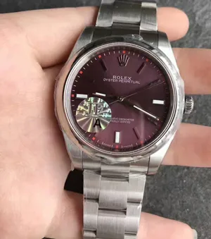 JF超A品 ロレックス オイスター?パーペチュアル39mm Ref.114300 レッドグレープ