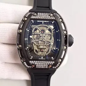 リシャールミル RMの工場製品新作 RM052 トゥールビヨン スカル 自動巻き
