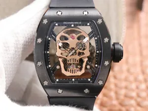 リシャールミル JBの工場製品 RM52-01 スカルトゥールビヨン 手巻き トゥールビヨンSKULL NANO-CERAMICウォッチ