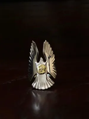 ゴローズ goros チビ 金メタル付きイーグルリング gs007