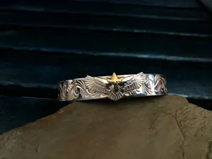 ゴローズ goros イーグル 平打ちブレス 大人気でお上品 gs024