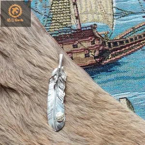 ゴローズ goros 銀爪特大フェザー 左向き 大人気でお上品 gs035