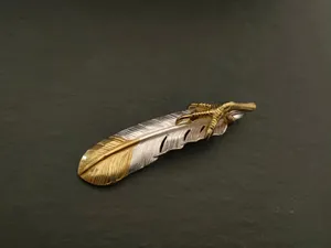 ゴローズ goros オールド金爪先金特大フェザー 左向き 大人気でお上品 gs042