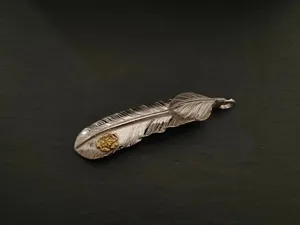 ゴローズ goros 銀特大フェザー 左向き 大人気でお上品 gs048
