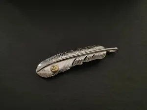ゴローズ goros 特大フェザー 左向き 大人気でお上品 gs040