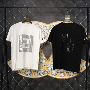FENDI フェンディSequins FF Roma Embroidery Tシャツ FD028