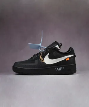 オフホワイト ナイキ エアフォース1 ロー ブラック/メタリック シルバー スニーカー AO4606-001 （Off-White x Nike Air Force 1 Low “Black” The Ten 10） スーパーコピー