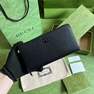 GUCCI / グッチ〔GGマーモント〕 ブラック ジップアラウンドウォレット （456117 17WEN 1000）