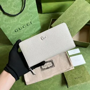 GUCCI / グッチ GGマーモント ベージュ ジップアラウンドウォレット （456117）