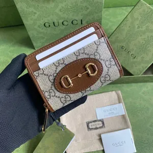 GUCCI〔グッチ ホースビット 1955〕カードケース ブラウン（658549 92TCG 8563）