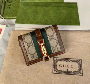 GUCCI / グッチ〔ジャッキー 1961〕カードケース ウォレット（コイン＆紙幣入れ付き）ブラウン（645536 HUHHG 8565）