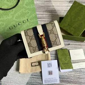 GUCCI / グッチ〔ジャッキー 1961〕カードケース ウォレット（コイン＆紙幣入れ付き）ホワイト（645536 HUHHG 9794）
