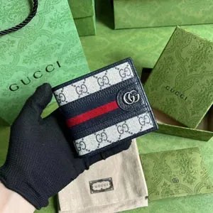 GUCCI / グッチ オフィディア GG ウォレット ブルー（597606 96IWN 4076）