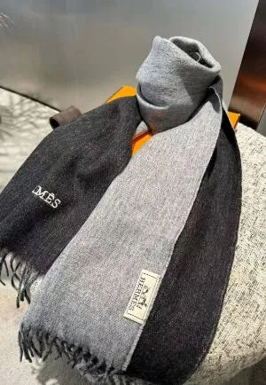 日本国内発送 エルメス マフラー エヴリン エブリン カシミア100％ hr55555