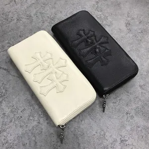 クロムハーツ/ウォレット レックFジップ#2?レックFジップ?3セメタリー?ホワイト?ヘビーレザー CHQ010