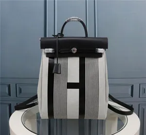 エルメス  Rucksack Herbag a dos Zip retourne バックパック ブラックグレー（H077671）