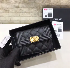CHANEL シャネル スモールフラップウォレット 三つ折財布 A84432 10.5x7.5CM
