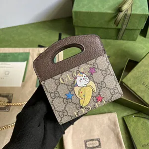 グッチ GUCCI 701066 GUCCI＆ばなにゃ ハンドバッグ ミニ財布 25.5×10.5X2CM