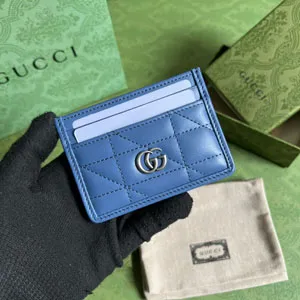 GUCCI グッチ 443127 GGマーモント カードケース ブルー