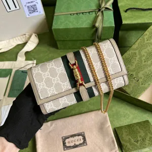 GUCCI グッチ 652681 ジャッキー 1961 ウォッシュド ベージュ＆エボニー GGスプリーム キャンバス×ホワイト