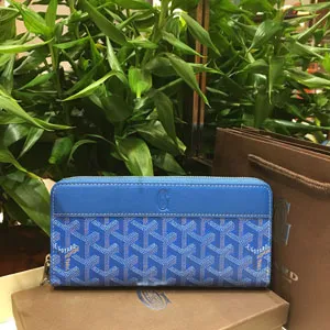 ゴヤール GOYARD マティニョンGM ウォレット ブルー 長財布007