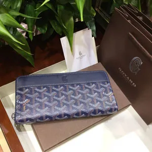 ゴヤール GOYARD マティニョンGM ウォレット ネイビー 長財布005