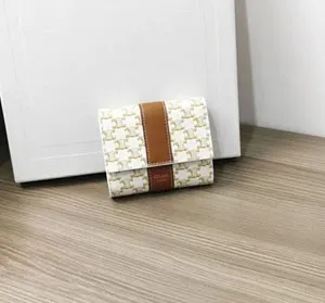 CELINE セリーヌ スモールトリフォールドウォレット(トリオンフ) ホワイト/タン（10D572BZ9.01TA ）