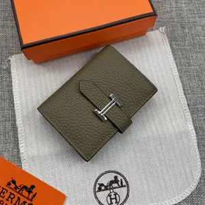 HERMES エルメス Bearn mini（ベアン ミニ）財布 エトープ ライチパターン(H039796CK18)