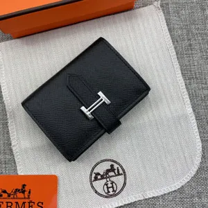 HERMES エルメス Bearn mini（ベアン ミニ）財布 ブラック(H039796CK89)