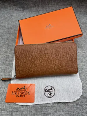HERMES エルメス クラシック 長財布 牛革 ブラウン 033