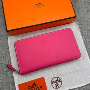 HERMES エルメス クラシック 長財布 牛革 ローズレッド 043
