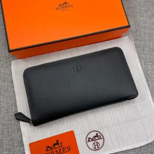HERMES エルメス クラシック 長財布 牛革 ブラック 044