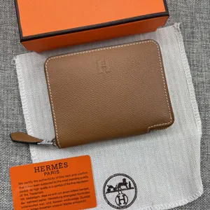 HERMES エルメス クラシック 小銭入れ /短財布 牛革 ブラウン 053