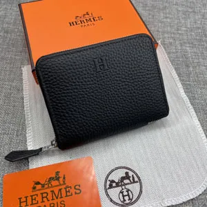 HERMES エルメス クラシック 小銭入れ /短財布 牛革 ブラック  058