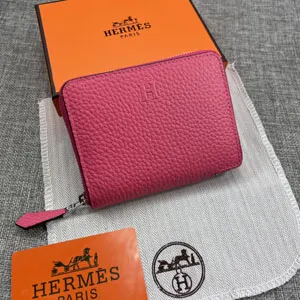 HERMES エルメス クラシック 小銭入れ /短財布 牛革 ローズレッド 059