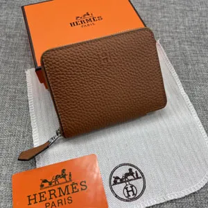 HERMES エルメス クラシック 小銭入れ /短財布 牛革 ブラウン 061