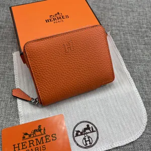 HERMES エルメス クラシック 小銭入れ /短財布 牛革 オレンジ  062