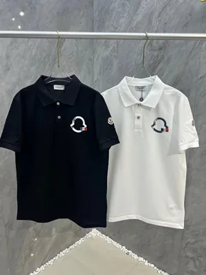 Moncler モンクレール 24SS 春夏新作メンズプリントロゴラペル半袖ポロシャツ 2色 052