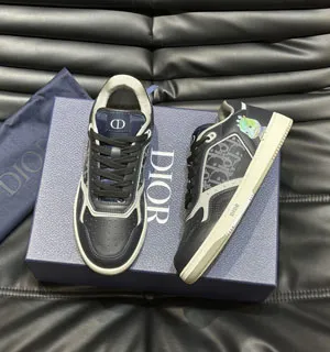 ディオール DIOR AND OTANI WORKSHOP B27 ロートップスニーカー ブルースムースカーフスキン（3SN272ZZC_H530）