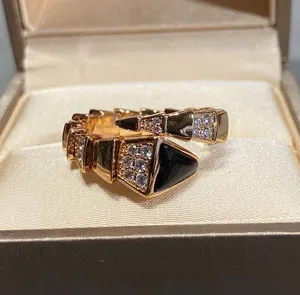 【BVLGARI】ブルガリ ビー セルペンティ ヴァイパー リング ブラック（345220）
