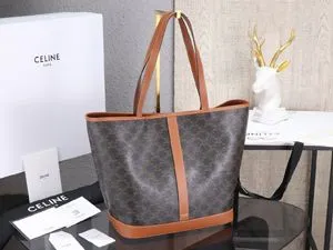 CELINE セリーヌ ミディアム カバ / トリオンフキャンバス＆カーフスキン タン（115072CAS.04LU）